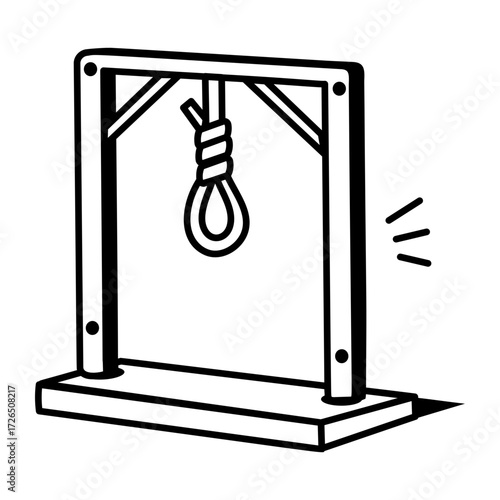 Hand drawn style icon depicting death rope
