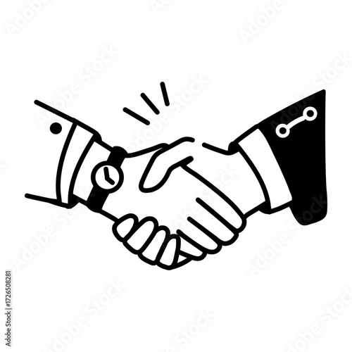 A doodle style icon showing legal agreement
