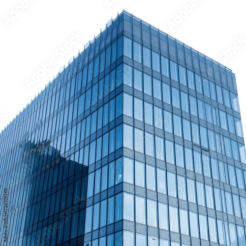 Wallpaper Mural Modern glass office building isolated on white background with blue windows Torontodigital.ca