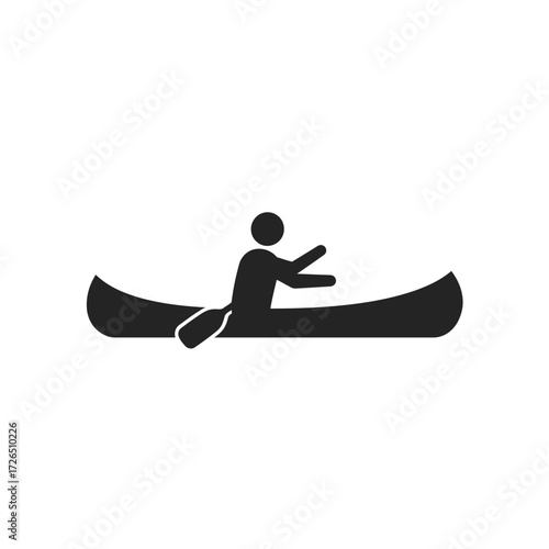 Person Canoeing in a Kayak.