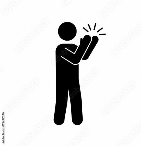 Person Applauding with Enthusiasm.
