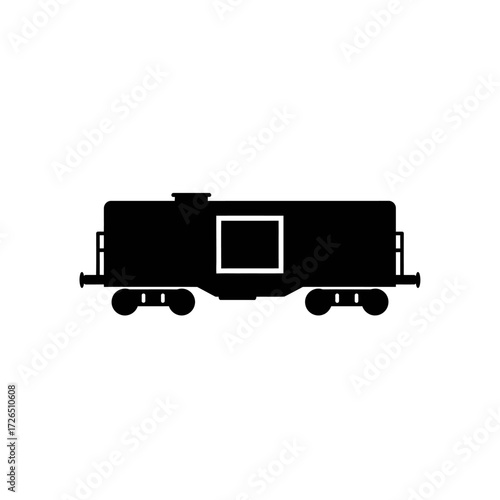 Silhouette of a Tanker Railroad Car.