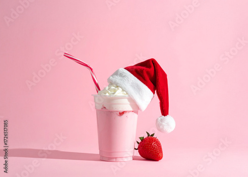 Strawberry Frappuccino, Christmas holiday decoration.