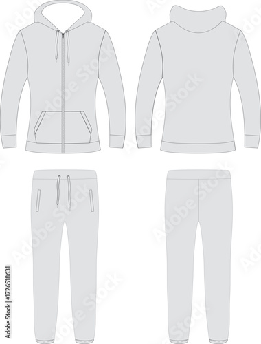 HOODIE TRACKSUIT MOCKUP TEMPLATE	