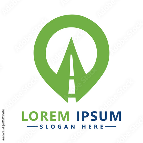 Free Download Location Pin Arrow Logo – Navigation, Travel Route, and Mapping Service Branding Template - GFXLoad