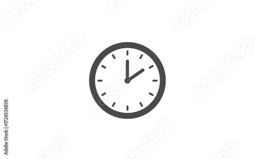 Clock showing 2 o'clock, simple gray icon on white background.