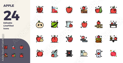 A dynamic set of 24 vector icons in Duotone, tailored for Apple with 128x128 PIXEL perfect quality suited for digital products.