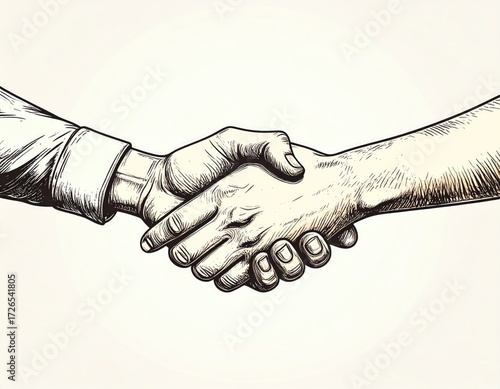 Two hands shaking in a business deal