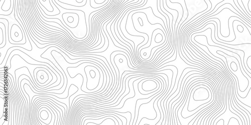 Contour line background graphic. Concept of simple geography and terrain.