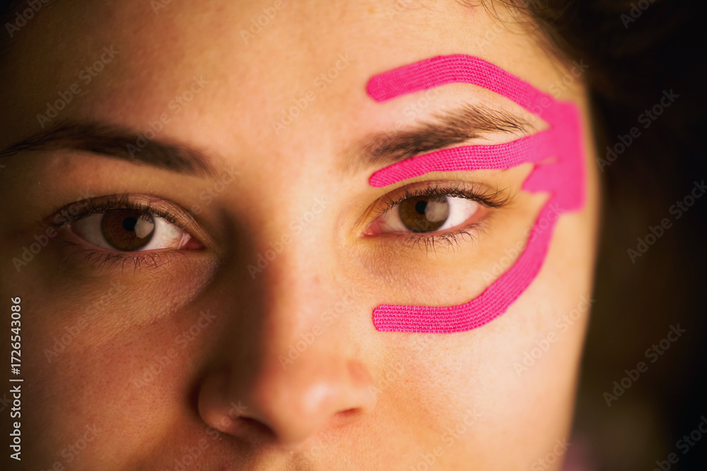 Obraz premium Anti-wrinkle tape therapy for healthy skin