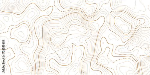 White Black Topographic Contour Map Vector Graphic Abstract Background. Topography Wavy Lines Pattern Modern Wide Abstraction. Outline Terrain Relief Cartography Geographical Map Illustration