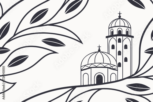 vector illustration of mosque