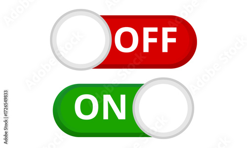 Horizontal On Off Toggle Switch with Circular Knob for UI