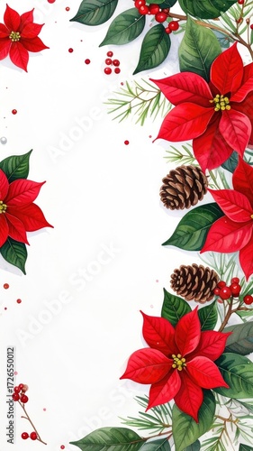 Festive floral border