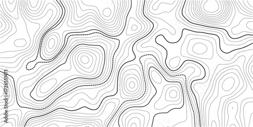 contours topo design. Retro topographic map. Geographic contour map. Abstract outline grid, vector illustration.