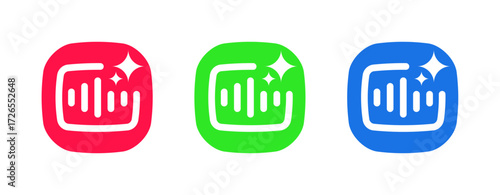 Icons for AI-powered voice recognition and audio processing.