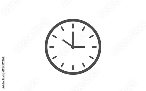 Clock face showing a specific time, likely 2:55 or 2:50, simple and clean design.