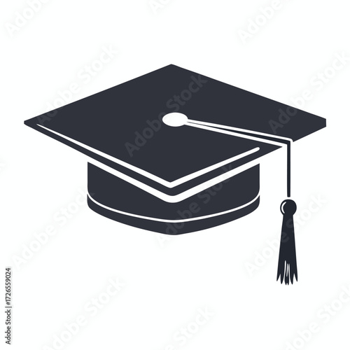 A dark mortarboard with tassel suggests education is finished and ready for future goals