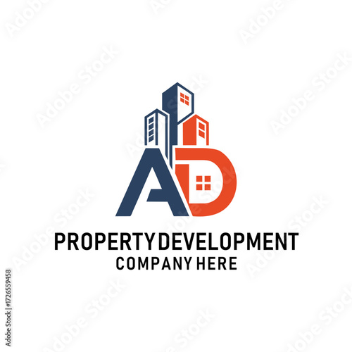 Initial A D logo for a property development company