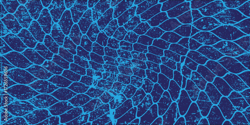 blue grunge texture for fishing nets pattern. vector