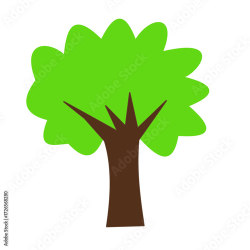 tree vector cartoon design useful for kids toddlers book learning.eps