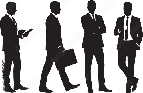 Professional Businessman Silhouettes in Various Poses

 icon