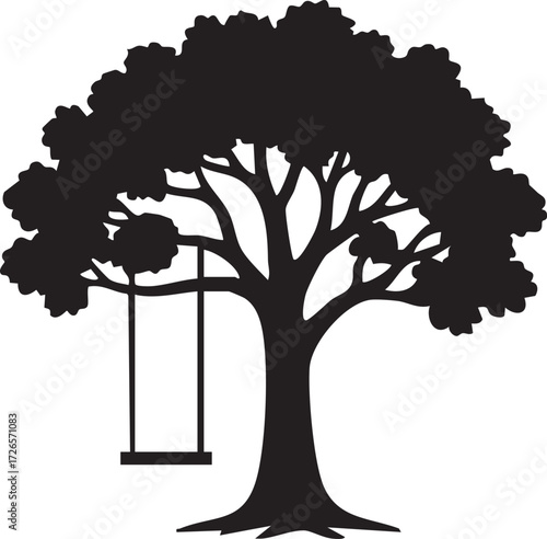 Tree with swing