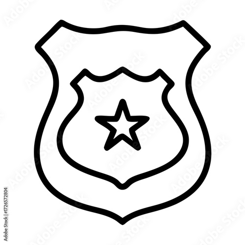 Public services police badge icon transparent background