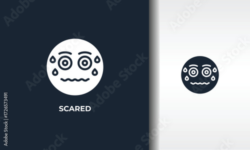 Scared Vector, Icon Or Logo Sign Isolated Symbol Illustration
