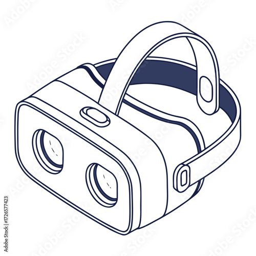 Illustration of a virtual reality headset