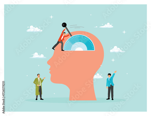 Change mindset concept, attitude or control mind.