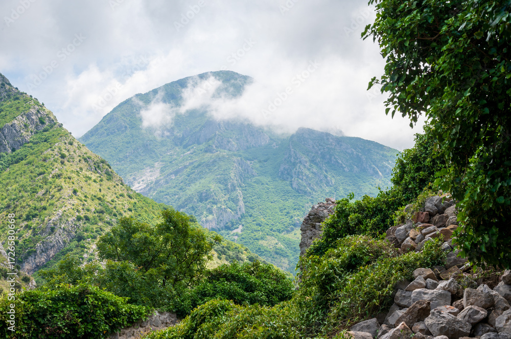 Obraz premium mountain landscape with clouds
