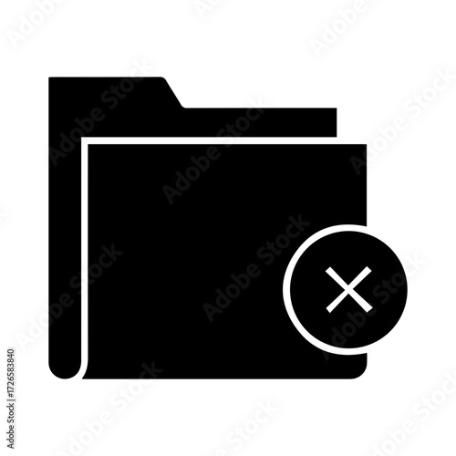 Folder with delete icon