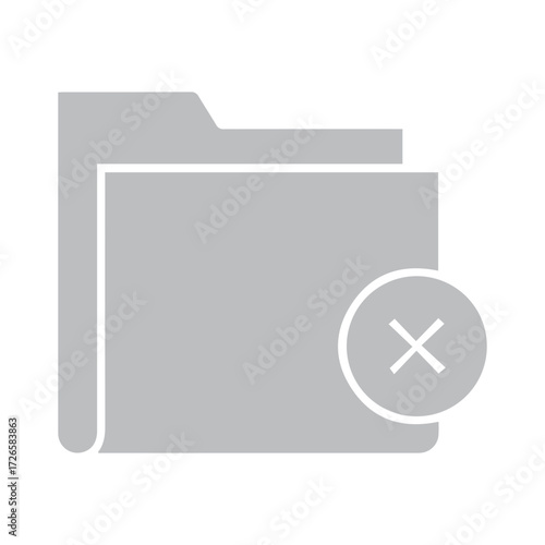 Folder with delete icon