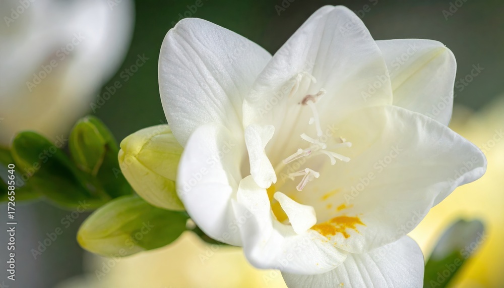 Fototapeta premium Freesia visually striking high-quality image with artistic flair.