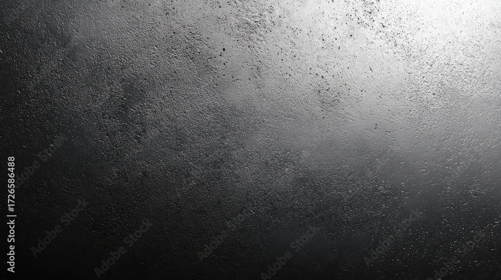 Obraz premium Dark gray gradient background with matte black base, silver particles and horizontal scratches, soft light leak for tech startup web banners, product demo backgrounds, app interface designs