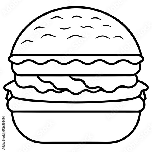 Minimal burger outline
