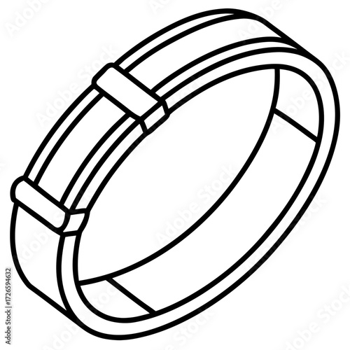 Minimal wrist bracelet outline
