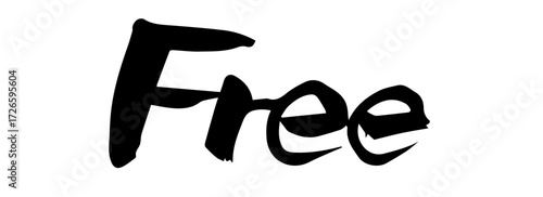 Brush lettering text "FREE" (handwritten calligraphy)