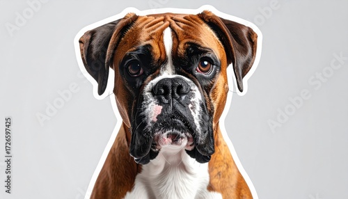 Close-up of a Boxer dog