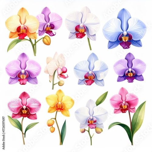 Colorful orchid collection (2)