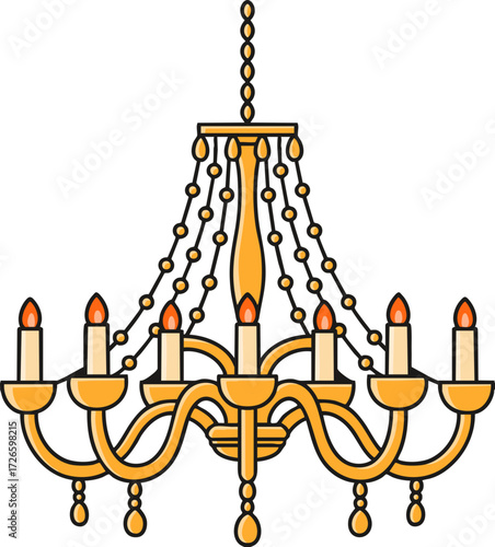 chandelier vector illustration