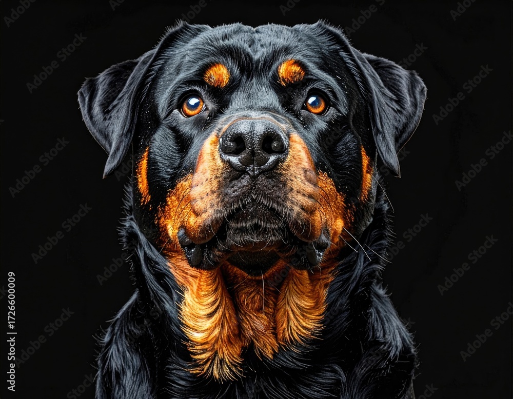 Obraz premium Close-up portrait of a Rottweiler (3)
