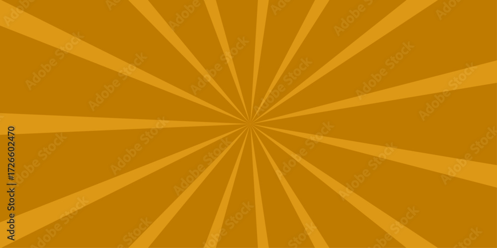 Fototapeta premium Vibrant Orange Sunburst Radial Burst Background Pattern Graphic Design Element for Retro and Vintage Themes