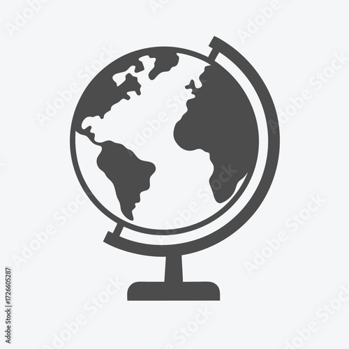 Earth globe with continents stands prominently, showcasing the geographical education resource