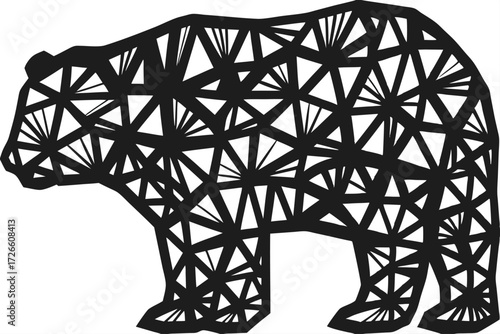 Geometric antelope illustration features bold triangle shapes with simple and sleek modern aesthetic