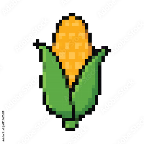 Pixelated Ear Of Corn Cob Icon