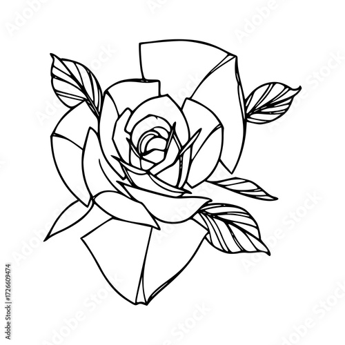 geometric shattered rose