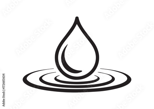 Drop line art vector