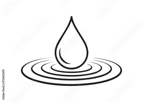 Drop line art vector